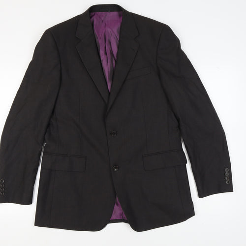 Racing Green Men's Black Wool Blazer Jacket 40L