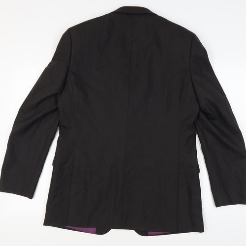 Racing Green Men's Black Wool Blazer Jacket 40L