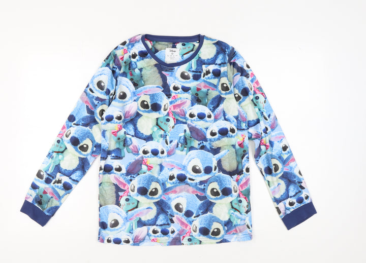 Disney Women's Multicoloured Stitch Pyjama Top Size 6-8
