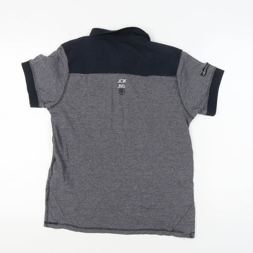 Jack & Jones Men's Grey S Striped Polo Shirt