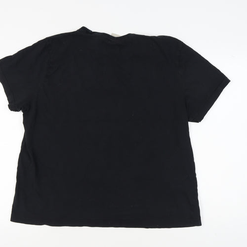 Disney Women's Black XL Dwarfs T-Shirt Pyjama Top