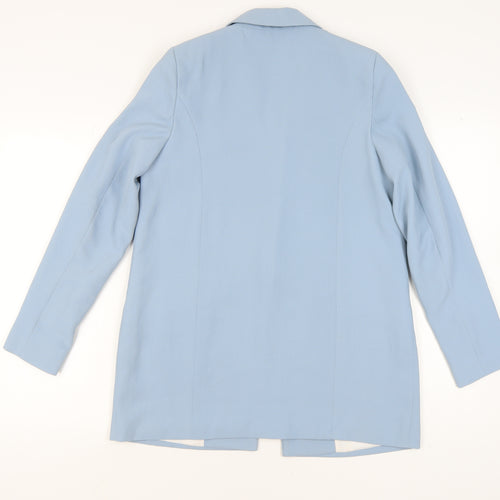 River Island Women's Blue Blazer UK 8 Double-Breasted