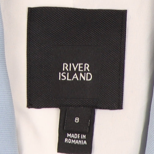 River Island Women's Blue Blazer UK 8 Double-Breasted