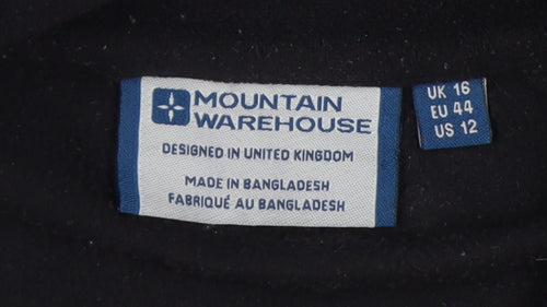 Mountain Warehouse Women's Black Fleece Jacket Size 16