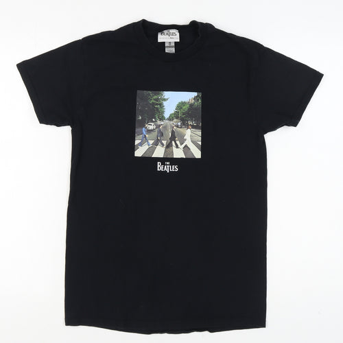 The Beatles Unisex Black T-Shirt, Size S, Music Theme