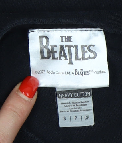 The Beatles Unisex Black T-Shirt, Size S, Music Theme
