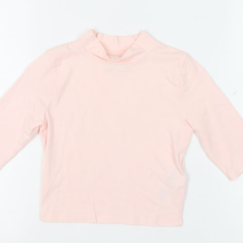 Abercrombie Kids Girls Pink XL Mock Neck 3/4 Sleeve Top
