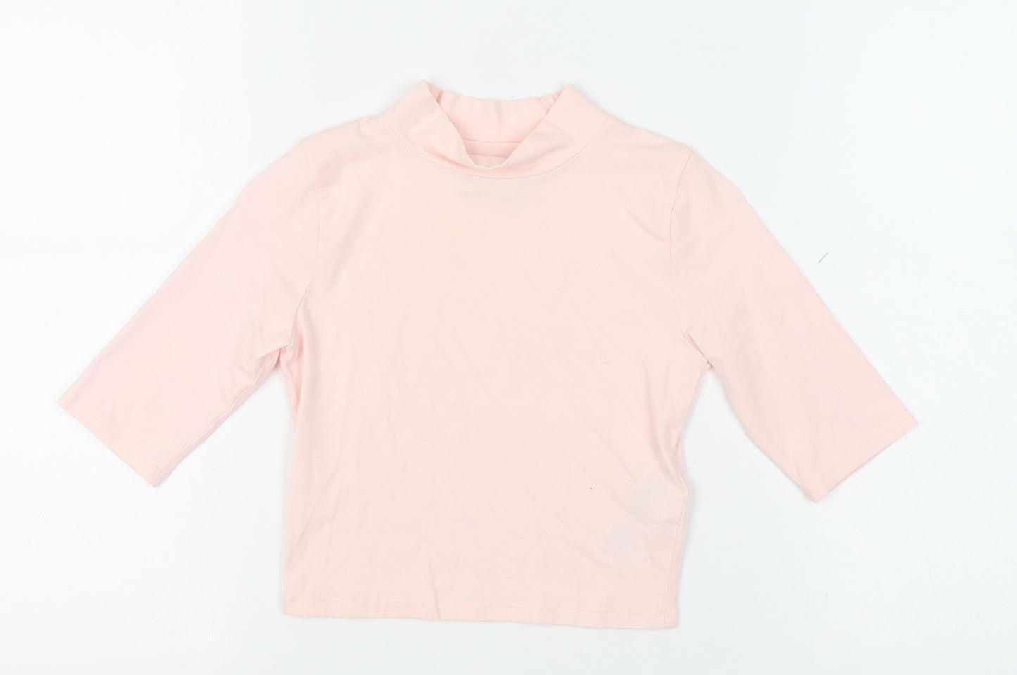 Abercrombie Kids Girls Pink XL Mock Neck 3/4 Sleeve Top