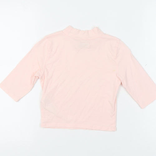Abercrombie Kids Girls Pink XL Mock Neck 3/4 Sleeve Top