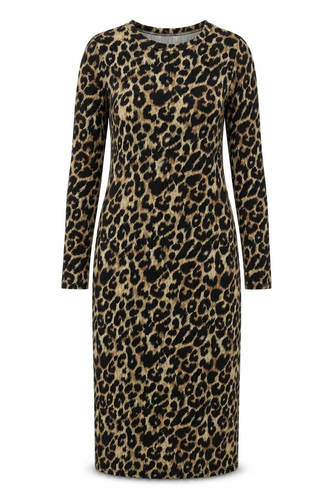 Front view of New Look Women's Leopard Print Dress, size 8