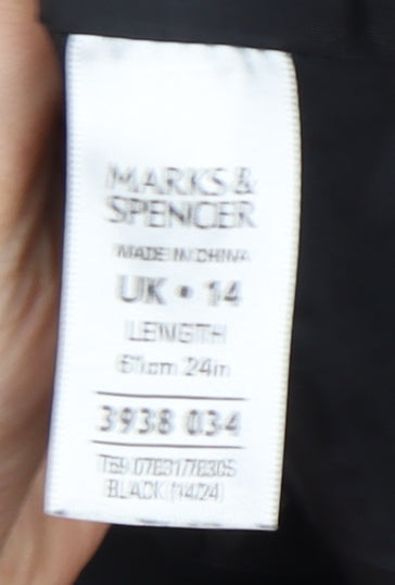 Marks and Spencer Women's Black A-Line Skirt Size 14