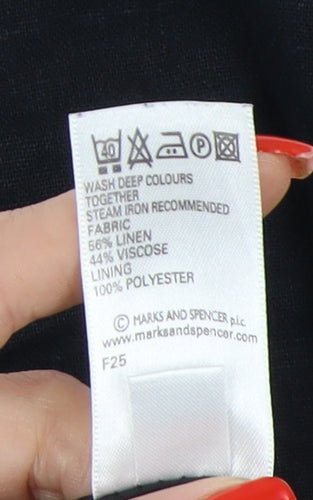 Marks and Spencer Women's Black A-Line Skirt Size 14