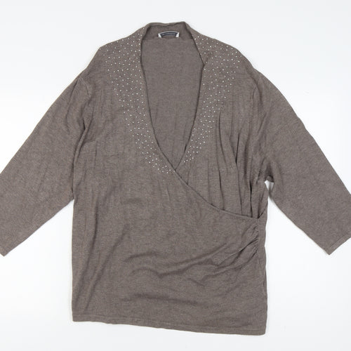 Windsmoor Women's Brown Wrap Jumper XL