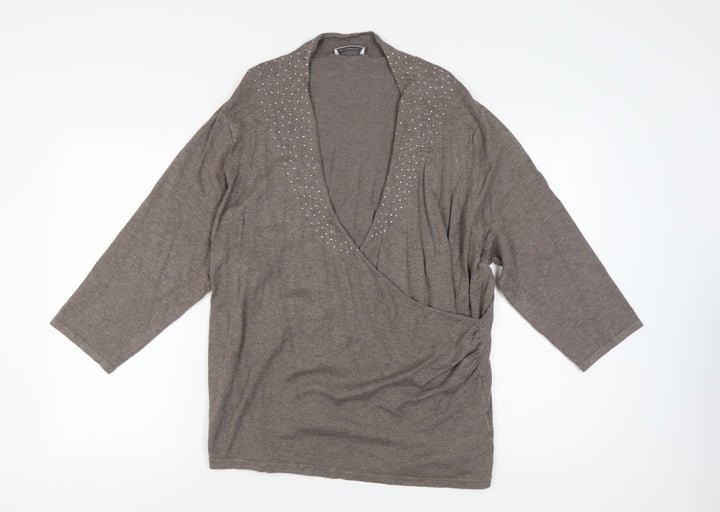 Windsmoor Women's Brown Wrap Jumper XL