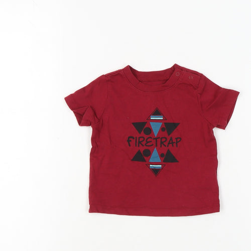 Firetrap Unisex Baby Red T-Shirt 6-9 Months