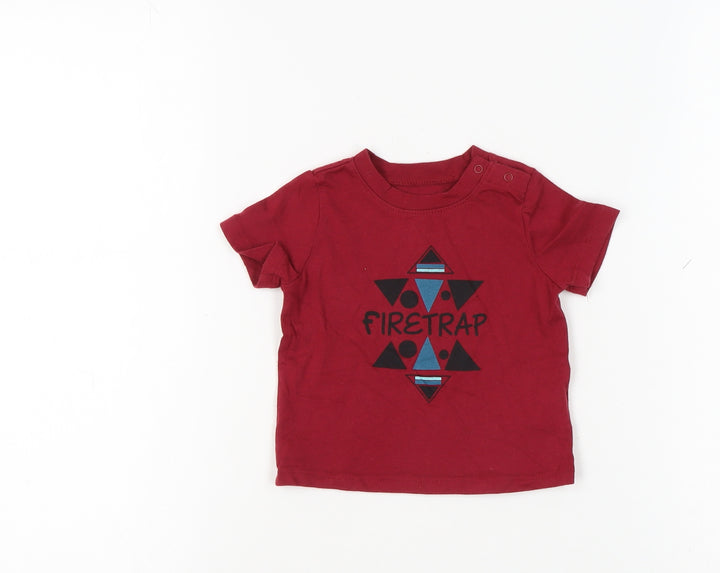 Firetrap Unisex Baby Red T-Shirt 6-9 Months
