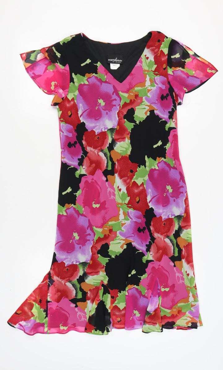 Positive Attitude Women’s Multicoloured Floral Dress Size 12