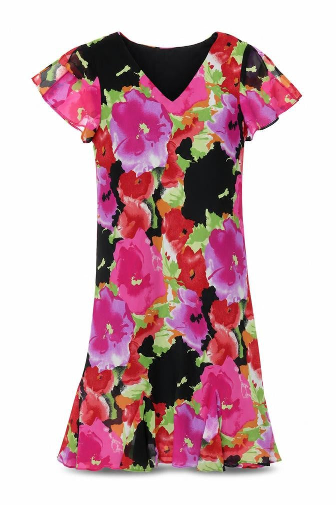 Positive Attitude Women’s Multicoloured Floral Dress Size 12