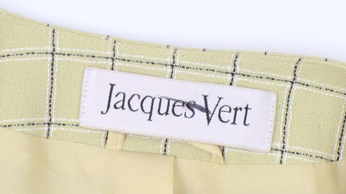 Jacques Vert Women's Yellow Blazer, Size 12, Check Pattern