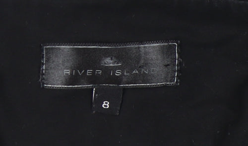 River Island Women's Black Floral Culotte Shorts Size 8