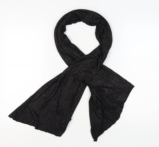 Front view of Banana Republic Women's Black Scarf - Viscose, Angora Blend