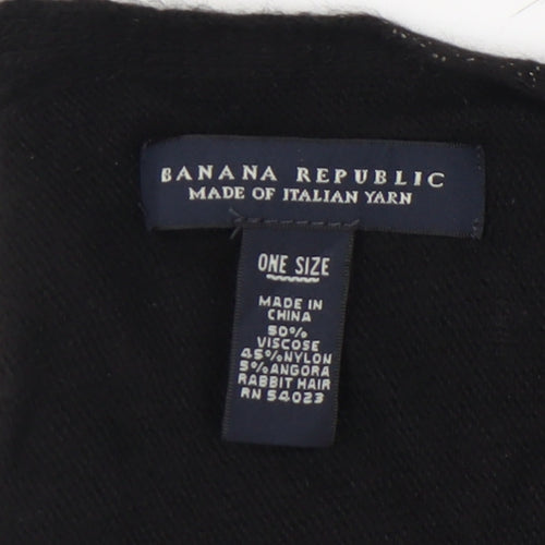 Banana Republic Women's Black Scarf - Viscose, Angora Blend