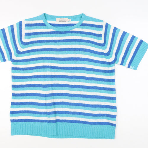 Honor Millburn Women's Blue Striped Pullover Jumper M