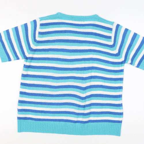 Honor Millburn Women's Blue Striped Pullover Jumper M