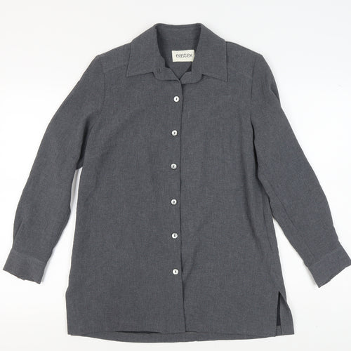 Eastex Women's Grey Button-Up Shirt - Size 10