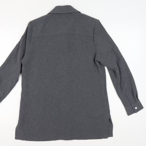 Eastex Women's Grey Button-Up Shirt - Size 10