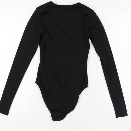 Firetrap Women's Black Bodysuit XS V-Neck Long Sleeve