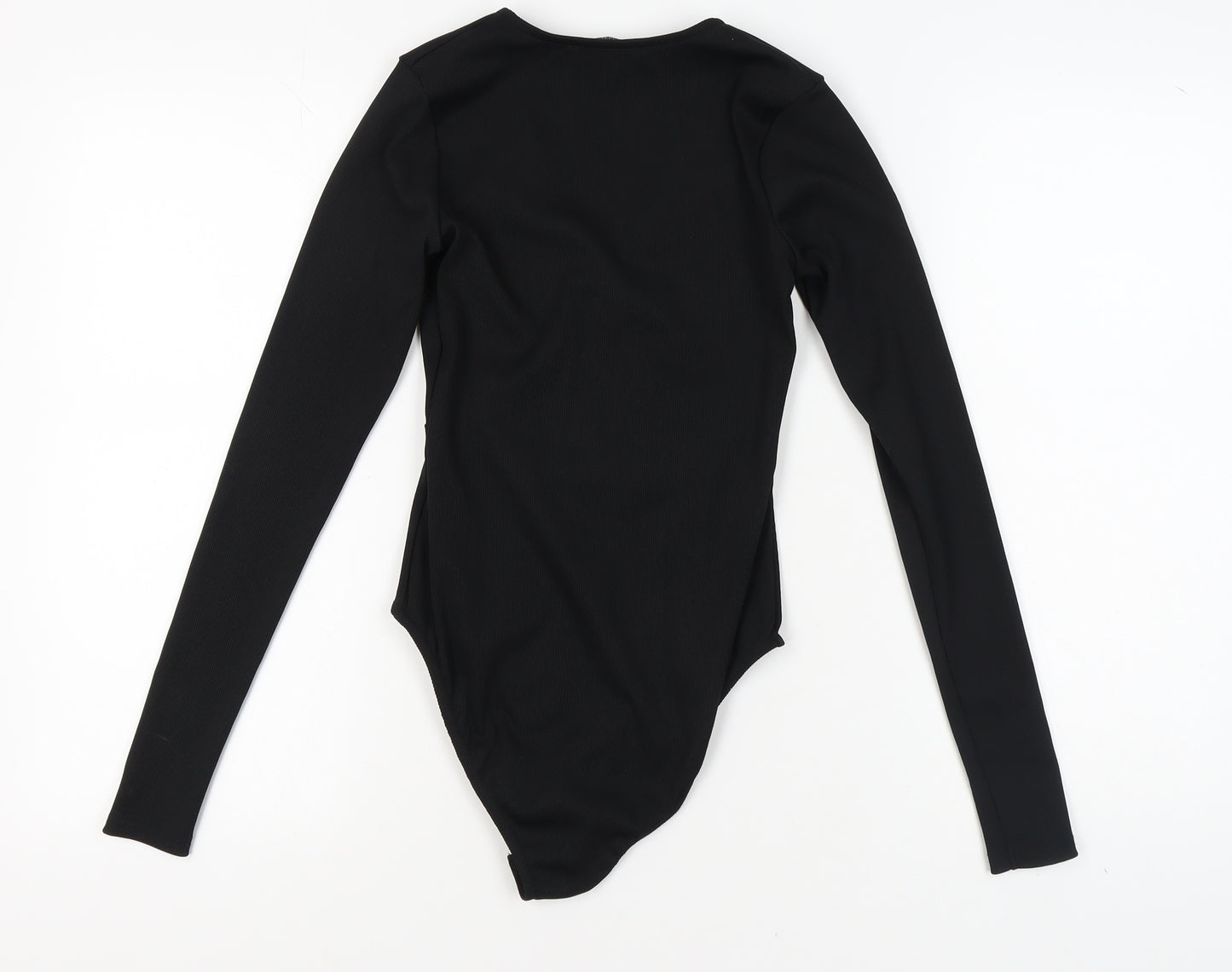 Firetrap Women's Black Bodysuit XS V-Neck Long Sleeve