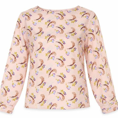 Banana Republic Women's Pink Floral Blouse, M, Spring Chic