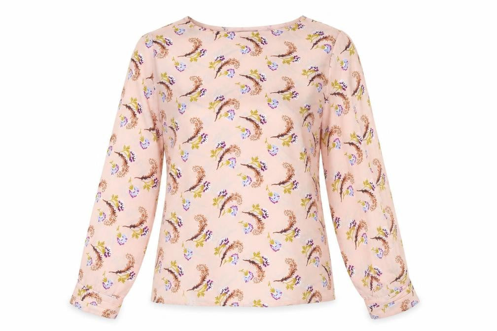 Banana Republic Women's Pink Floral Blouse, M, Spring Chic