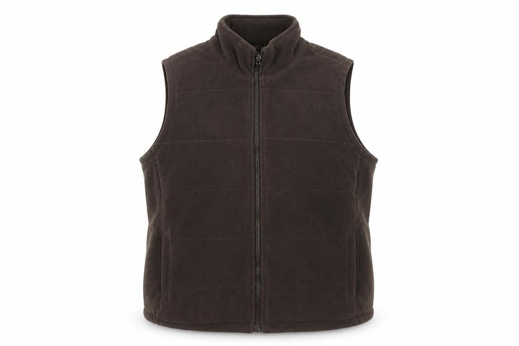 Lands' End Women's Brown Fleece Waistcoat XL