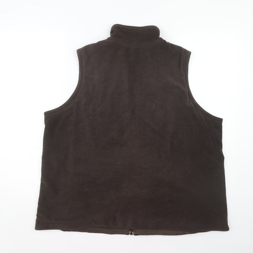Lands' End Women's Brown Fleece Waistcoat XL