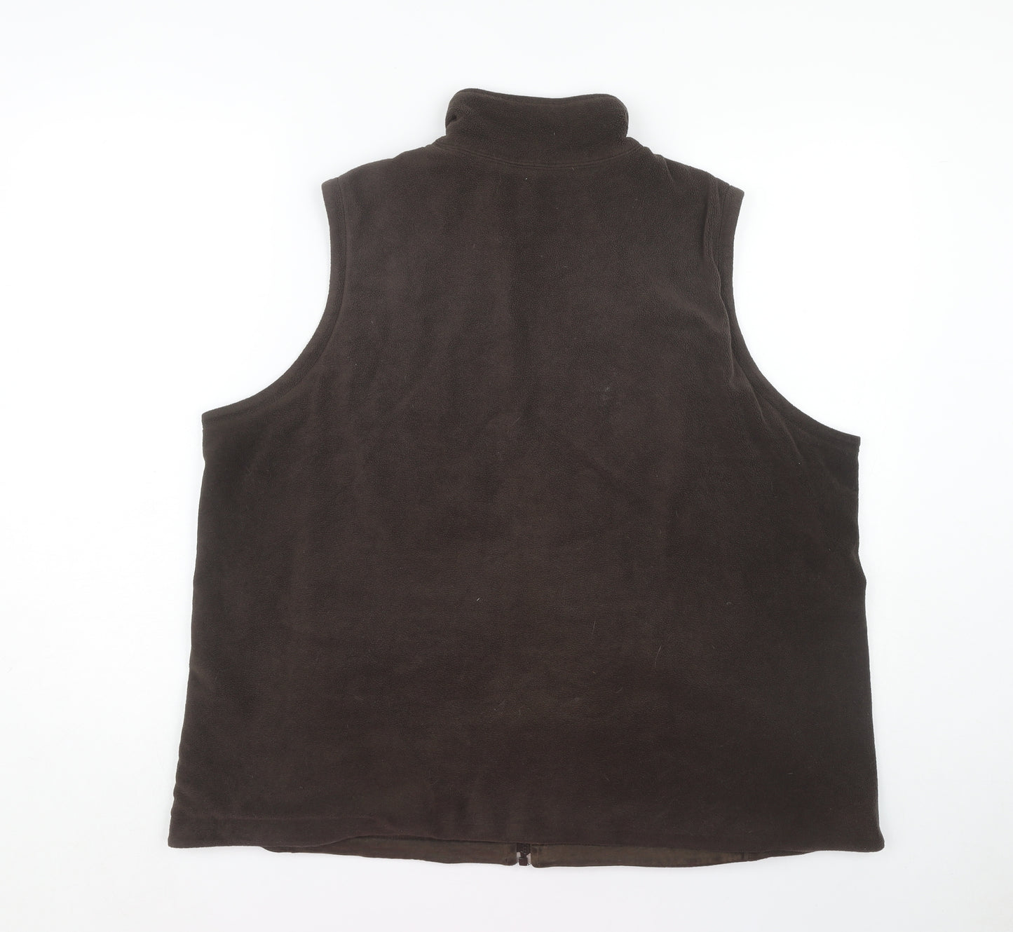 Lands' End Women's Brown Fleece Waistcoat XL