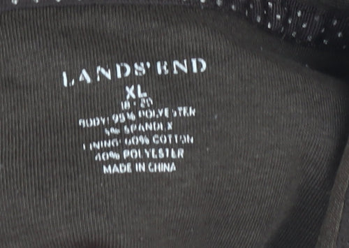 Lands' End Women's Brown Fleece Waistcoat XL