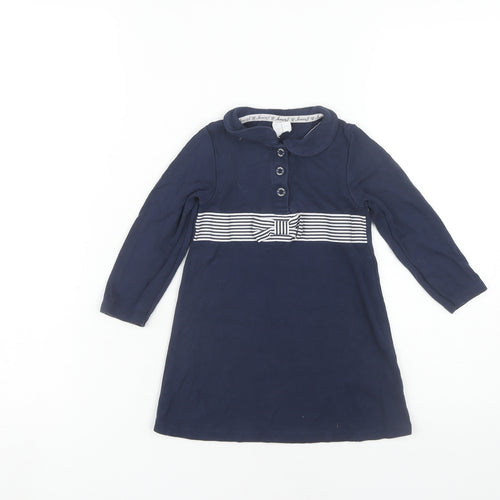 Jasper Conran Girls Blue Shirt Dress 18-24 Months