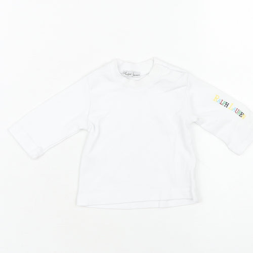 Ralph Lauren Unisex Baby White Long Sleeve Top