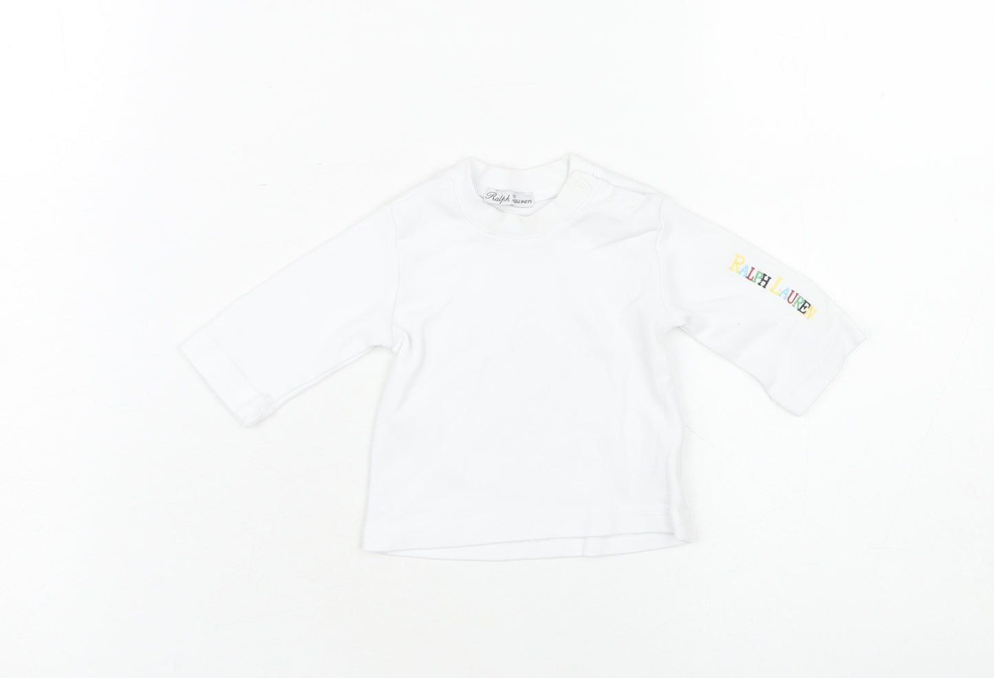 Ralph Lauren Unisex Baby White Long Sleeve Top