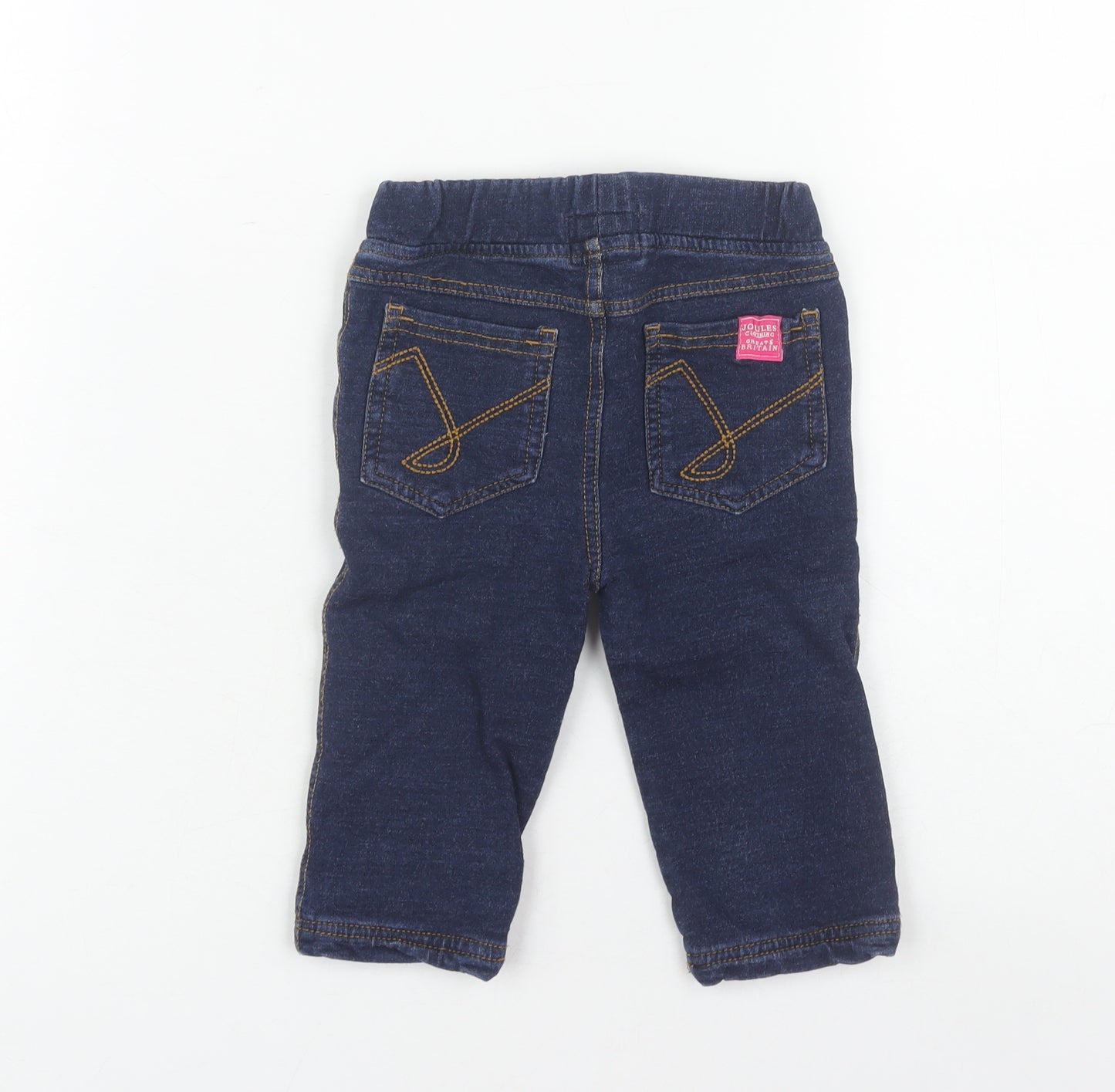 Joules Unisex Baby Blue Jogger Jeans, 9-12 Months, Elastic Waist