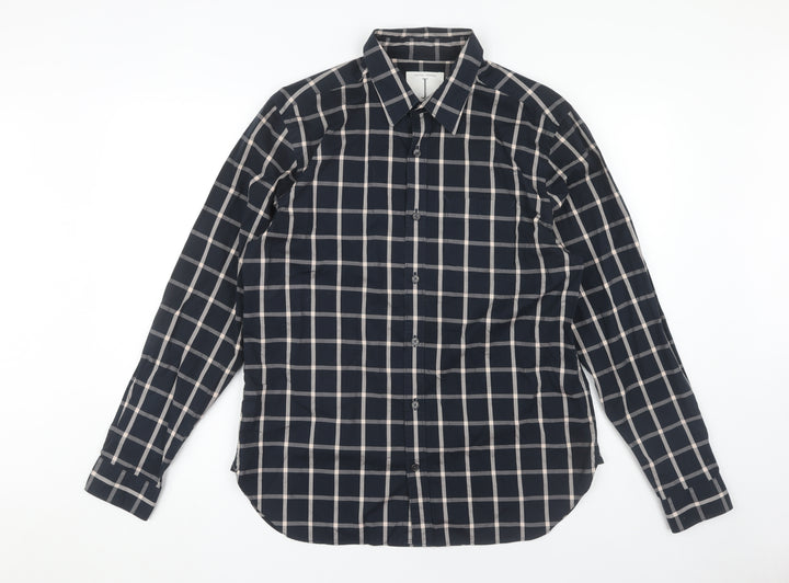 Jasper Conran Men's Blue Check Long Sleeve Shirt M
