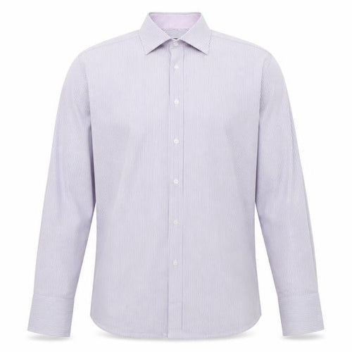 Jeff Banks Men's Purple Striped Formal Dress Shirt 15.5