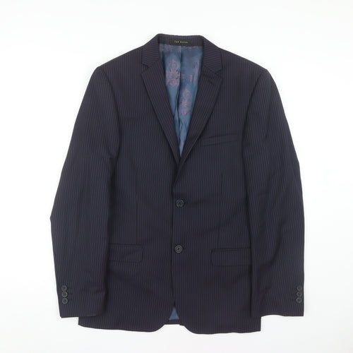 Ted Baker Men's Blue Striped Suit Jacket 36R