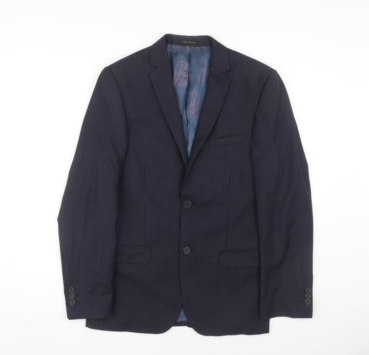 Ted Baker Men's Blue Striped Suit Jacket 36R