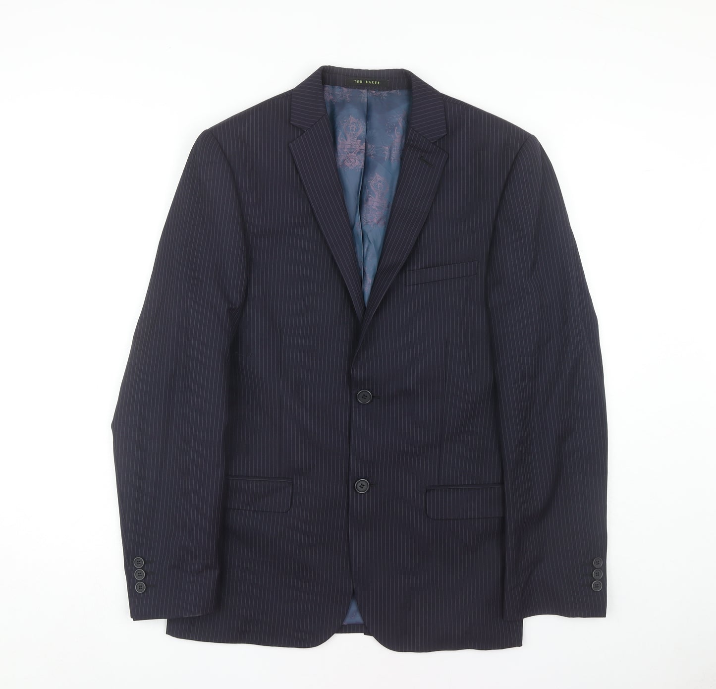 Ted Baker Men's Blue Striped Suit Jacket 36R
