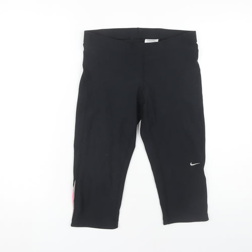 Nike Women's Black Cropped Dri-Fit Leggings M