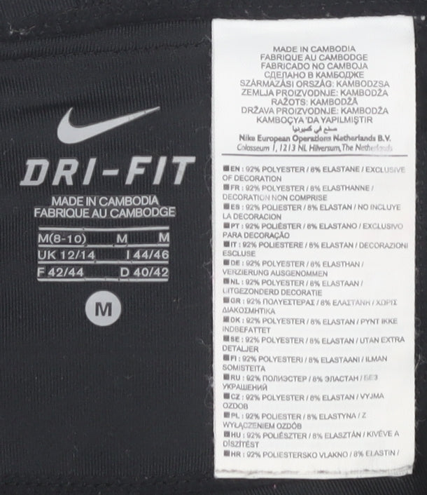 Nike Women's Black Cropped Dri-Fit Leggings M