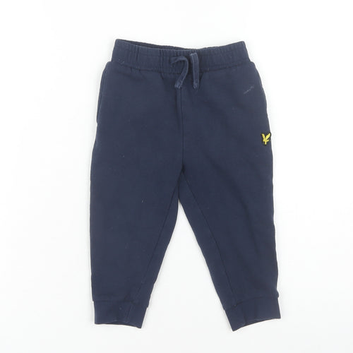 Lyle & Scott Boys Blue Joggers, 2 Years, Cotton Blend